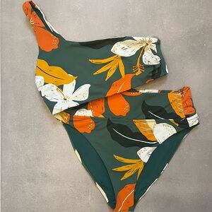 Knix Rainforest | Floral One-Shoulder Swimsuit